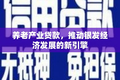 侯马养老产业贷款，推动银发经济发展的新引擎