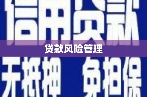 侯马贷款风险管理